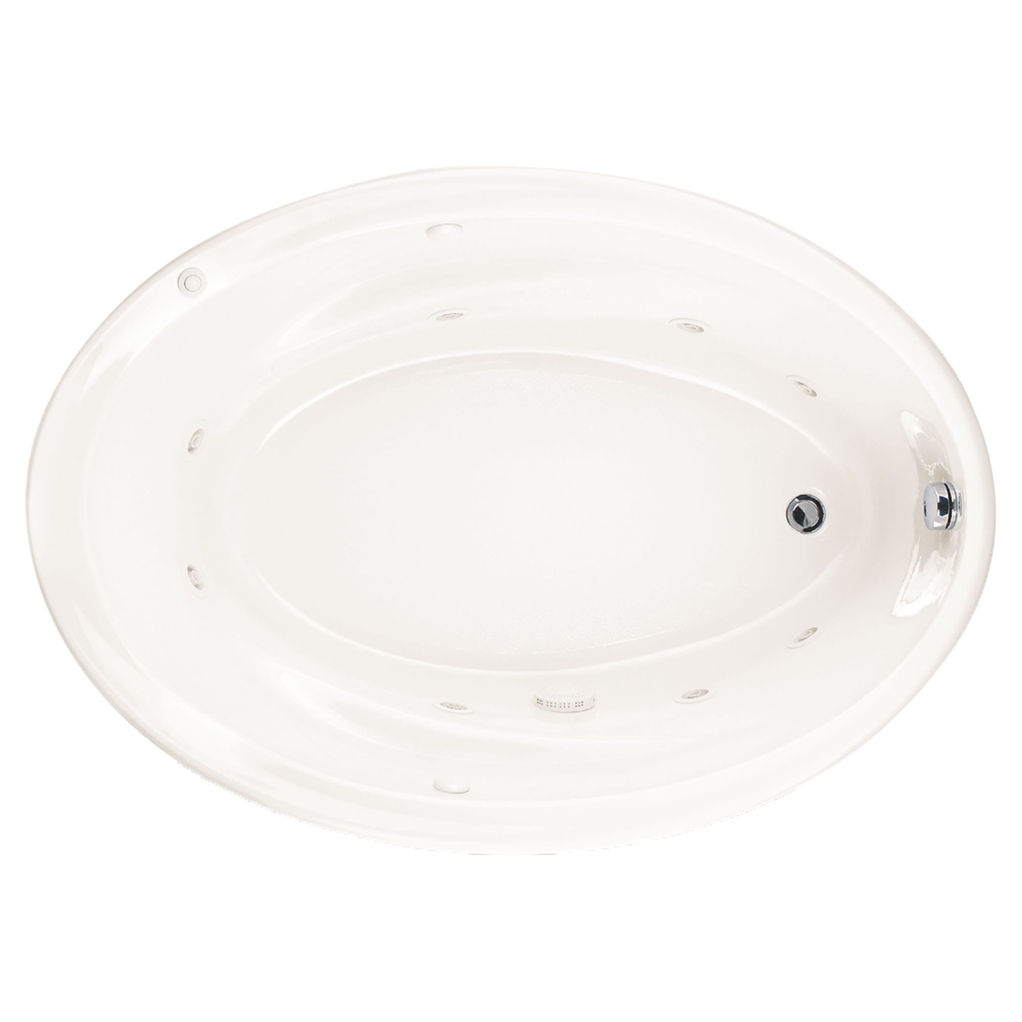 Savona Oval 60 x 42 Inch Drop in Bathtub With EverClean Hydromassage System WHITE